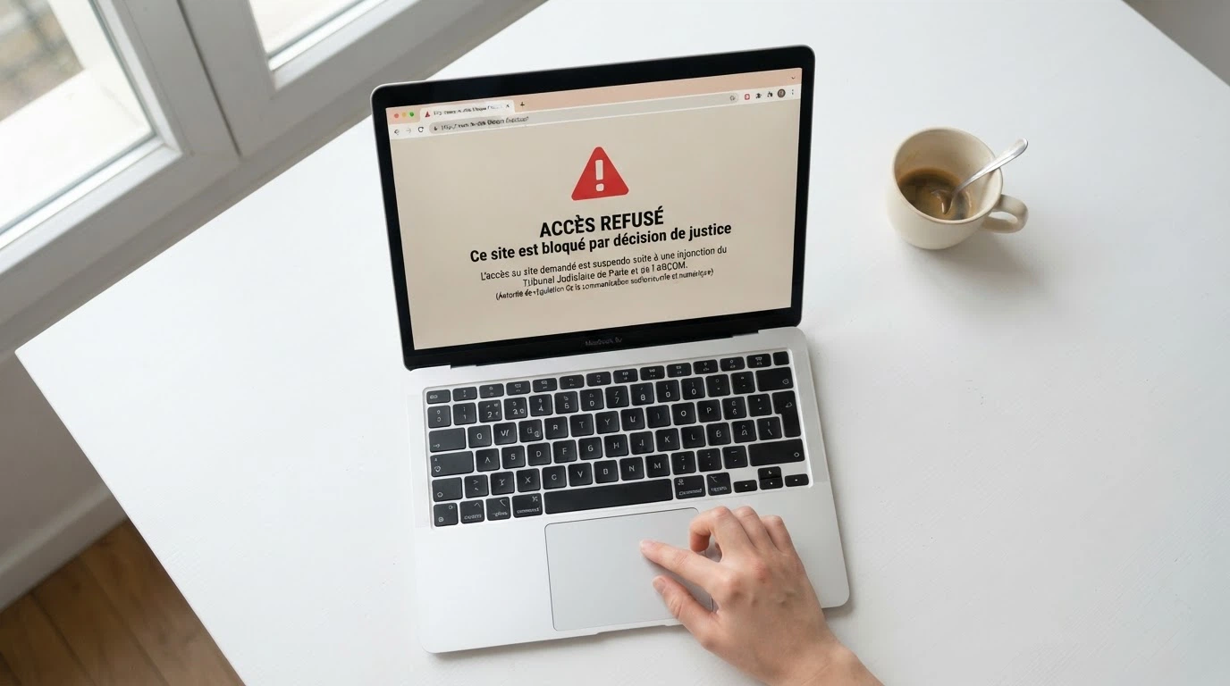 Capture d'écran de la page anj.fr affichant l'interface de consultation de la liste noire des sites de jeux d'argent bloqués en France