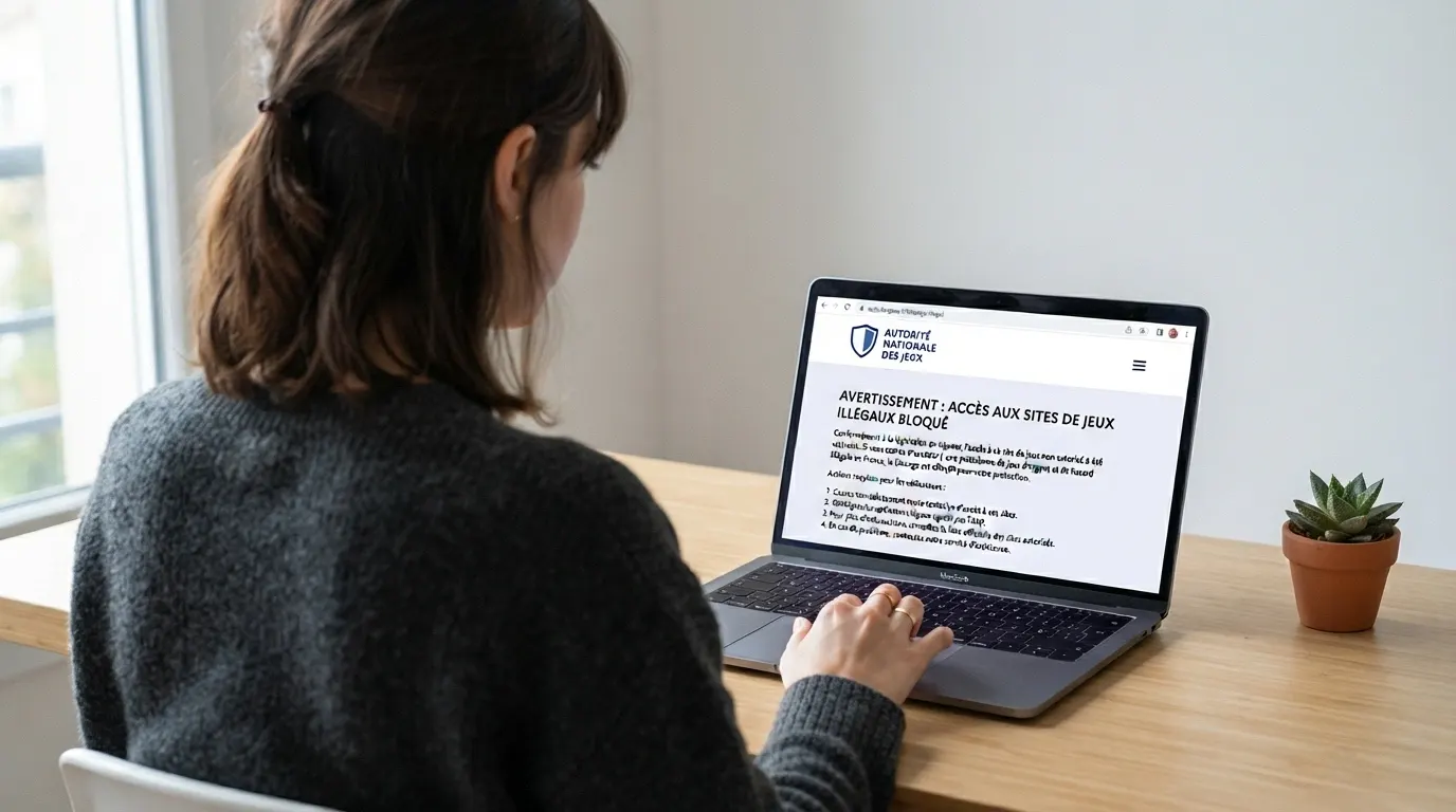 Capture d'écran du site anj.fr affichant la page de lutte contre l'offre illégale, avec le logo de l'ANJ