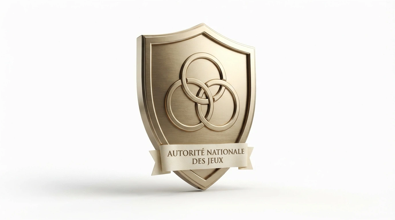 Le logo de l'Autorité nationale des jeux (ANJ) sur fond blanc, avec la mention « Autorité nationale des jeux » lisible.