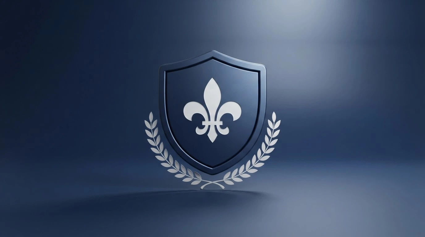 Logo officiel de l'Autorité nationale des jeux (ANJ) sur fond blanc, avec le drapeau français en arrière-plan