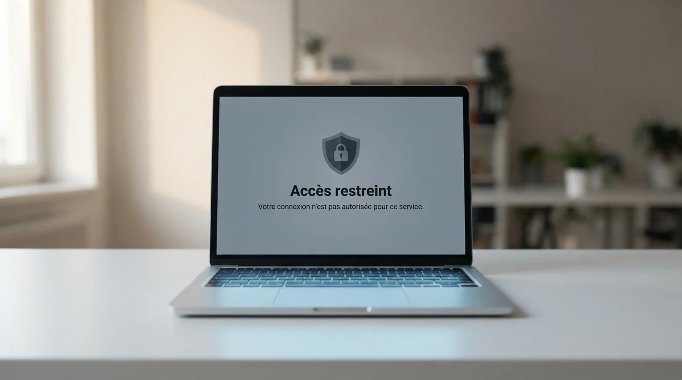 Logo de l'Autorité nationale des jeux et capture d'écran de la liste noire des sites bloqués par l'ANJ