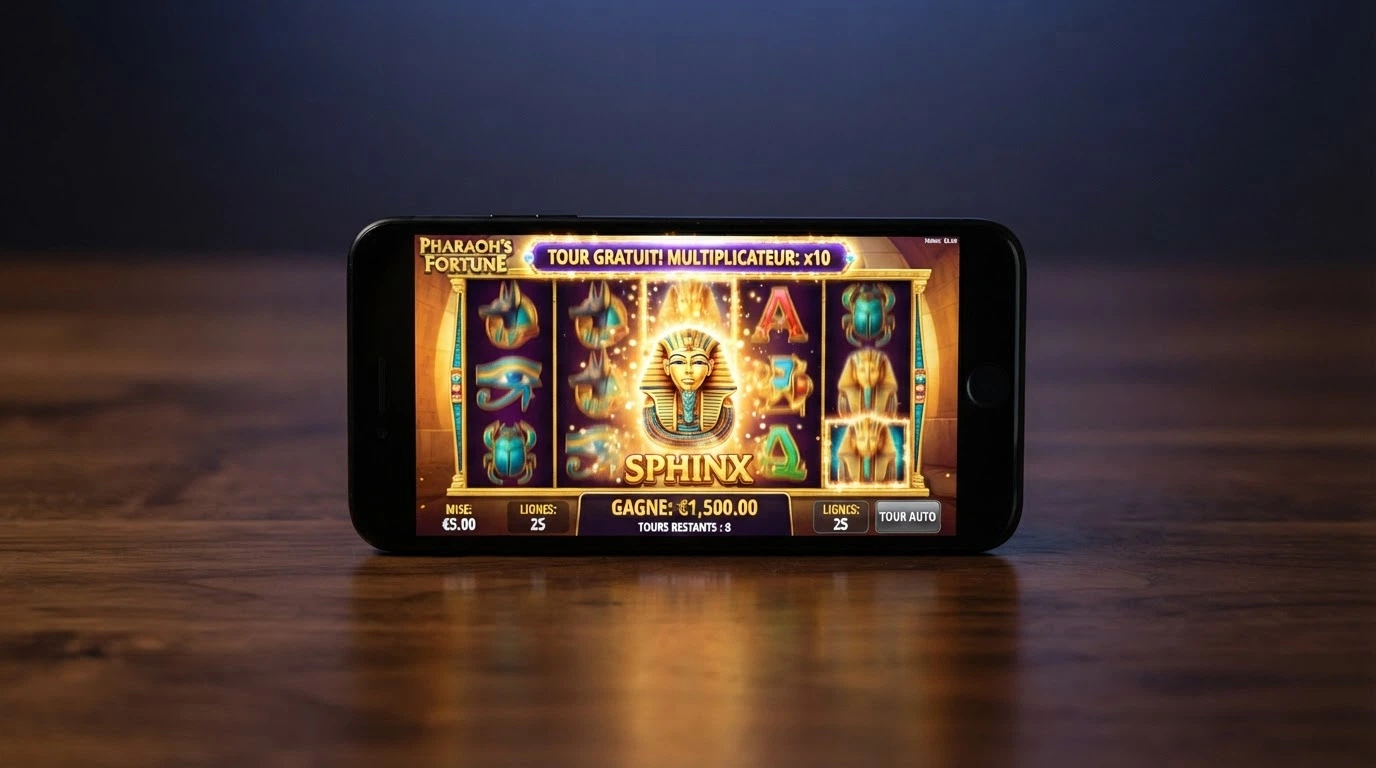 L'écran des tours gratuits Cleopatra avec le multiplicateur x3 affiché.