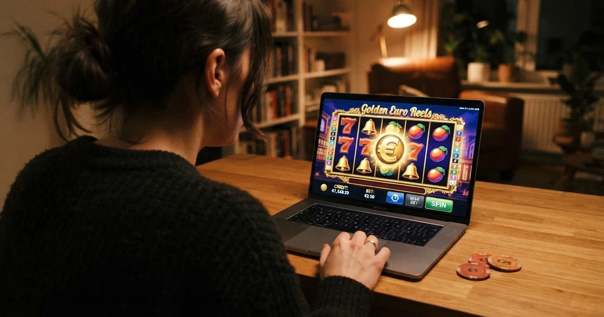 Interface d'un casino en ligne affichant une offre de bonus de bienvenue casino sur fond de machines à sous