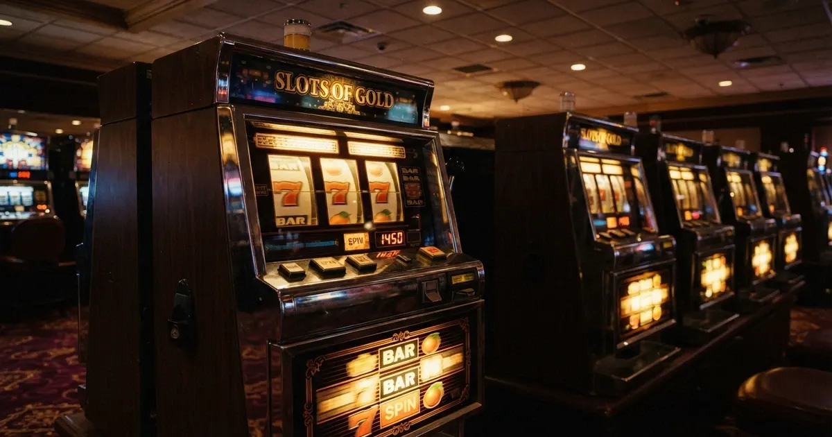 Logo Novomatic sur fond de machines à sous et casino