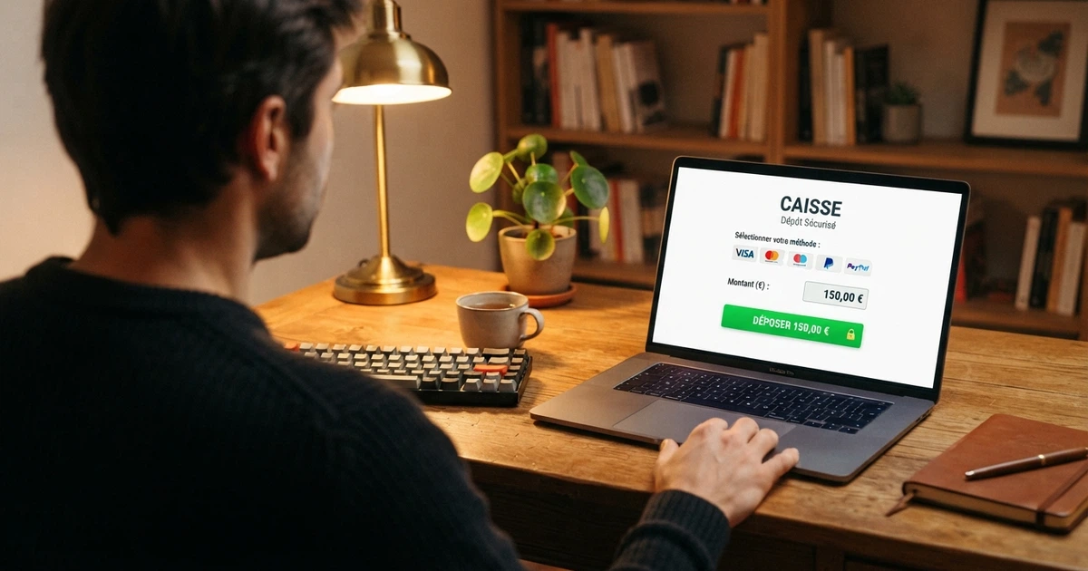 Interface d'un casino en ligne affichant Klarna parmi les méthodes de paiement proposées à l'écran
