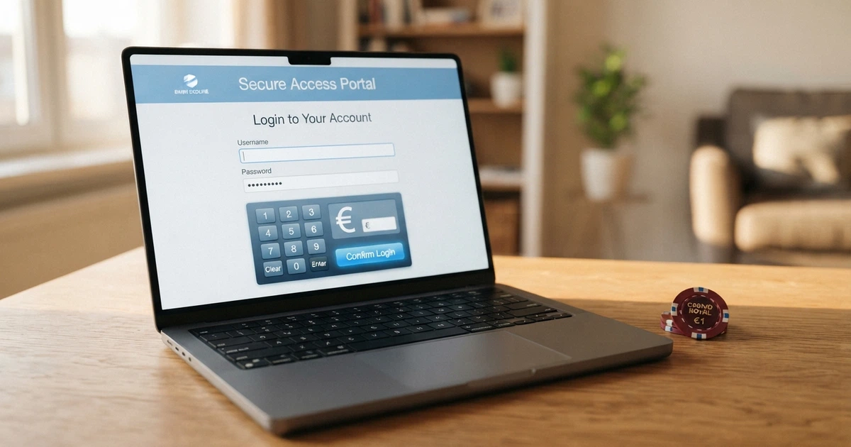 Interface de paiement Sofort/Klarna sur l'écran d'un casino en ligne, avec le logo Klarna et une fenêtre d'authentification bancaire