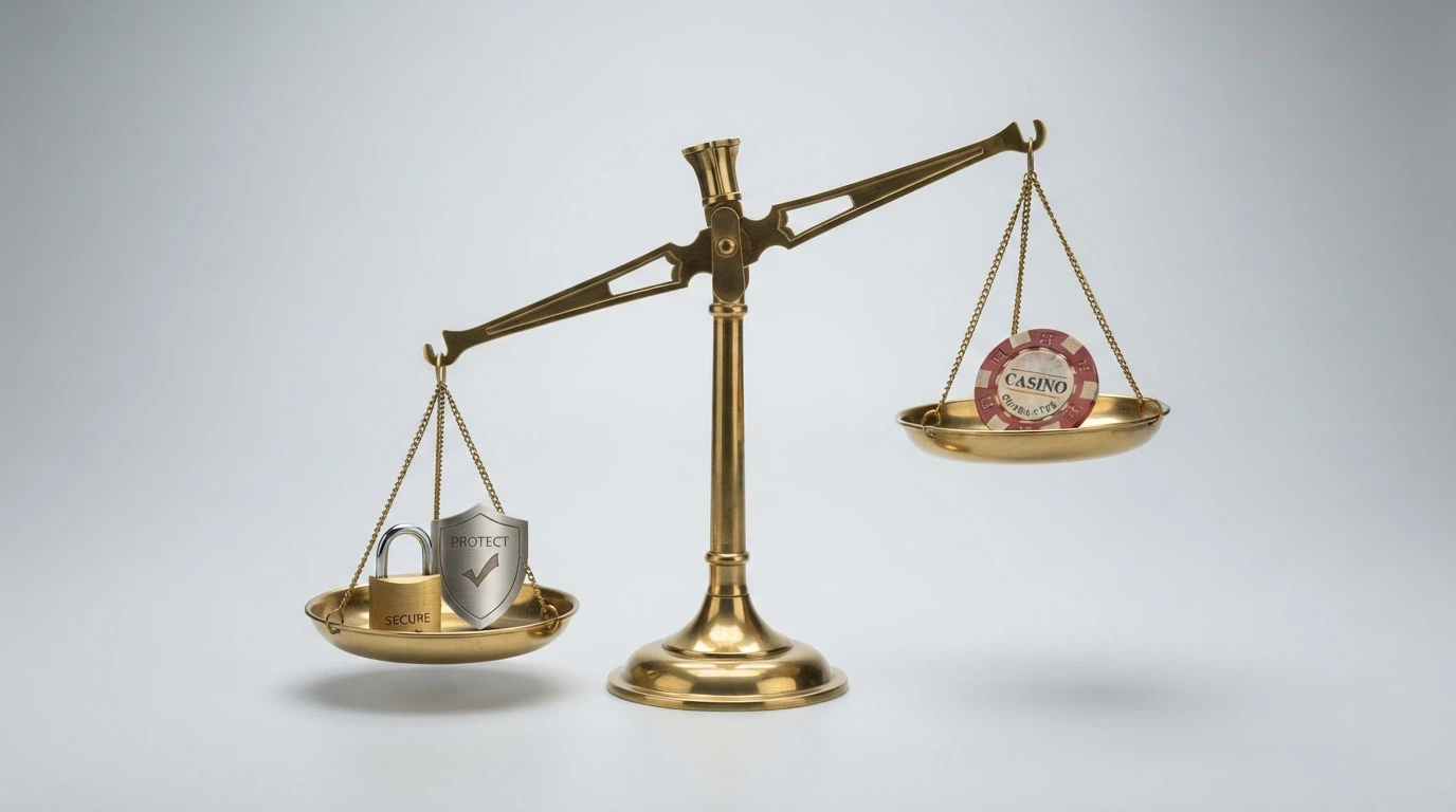 Une balance déséquilibrée : d'un côté les protections du circuit ANJ (IVJ, médiateur, contrôle), de l'autre un casino offshore sans aucun filet de sécurité