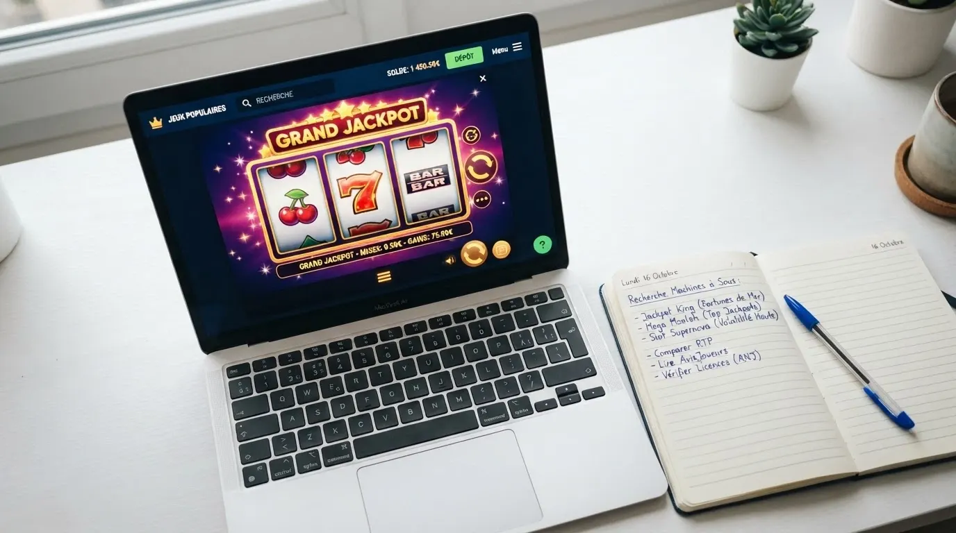Capture d'écran d'un comparatif de casinos avec colonnes de bonus, free spins et dépôt minimum