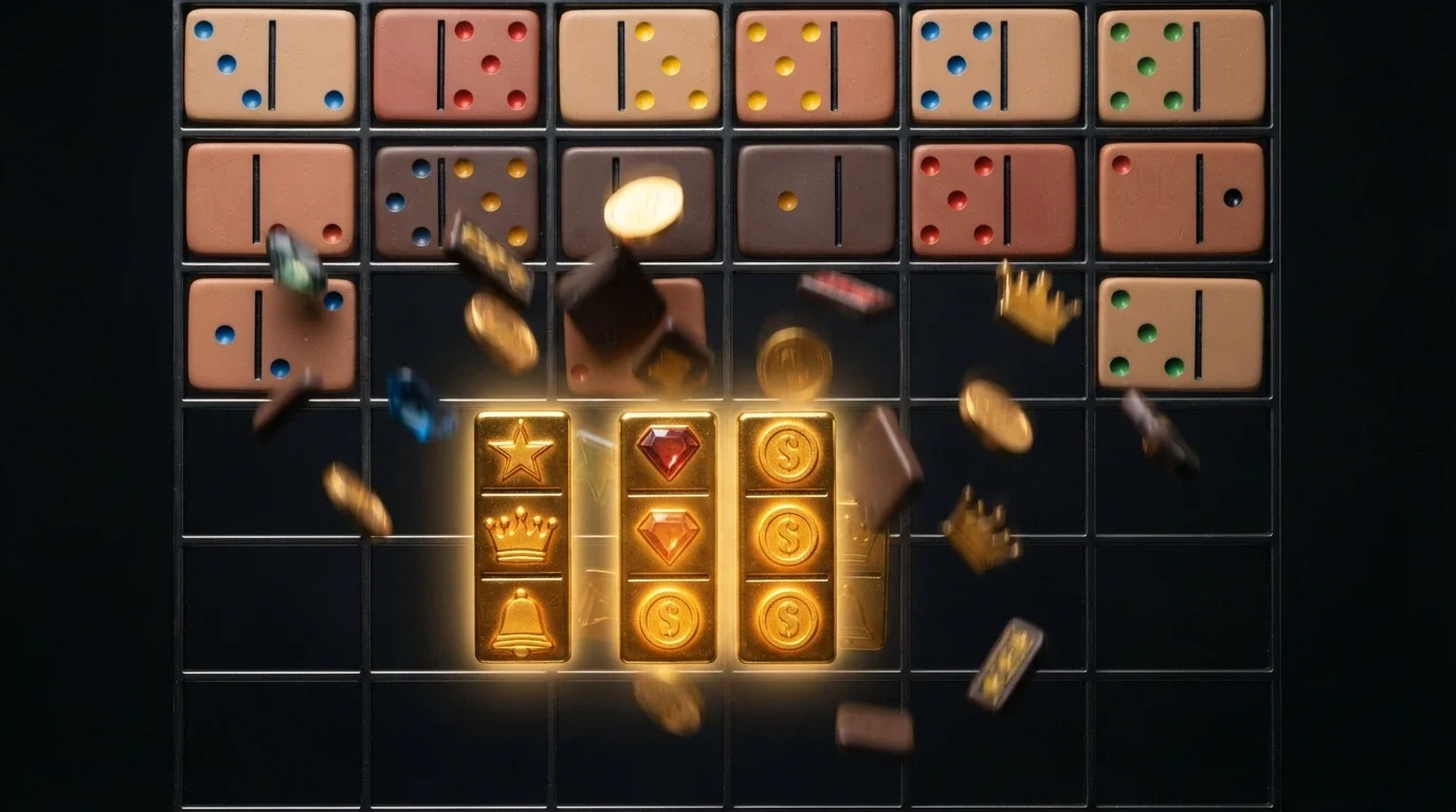 Gros plan sur la grille 6×5 de Le Bandit avec plusieurs cases dorées (Golden Squares) activées et des symboles en cascade